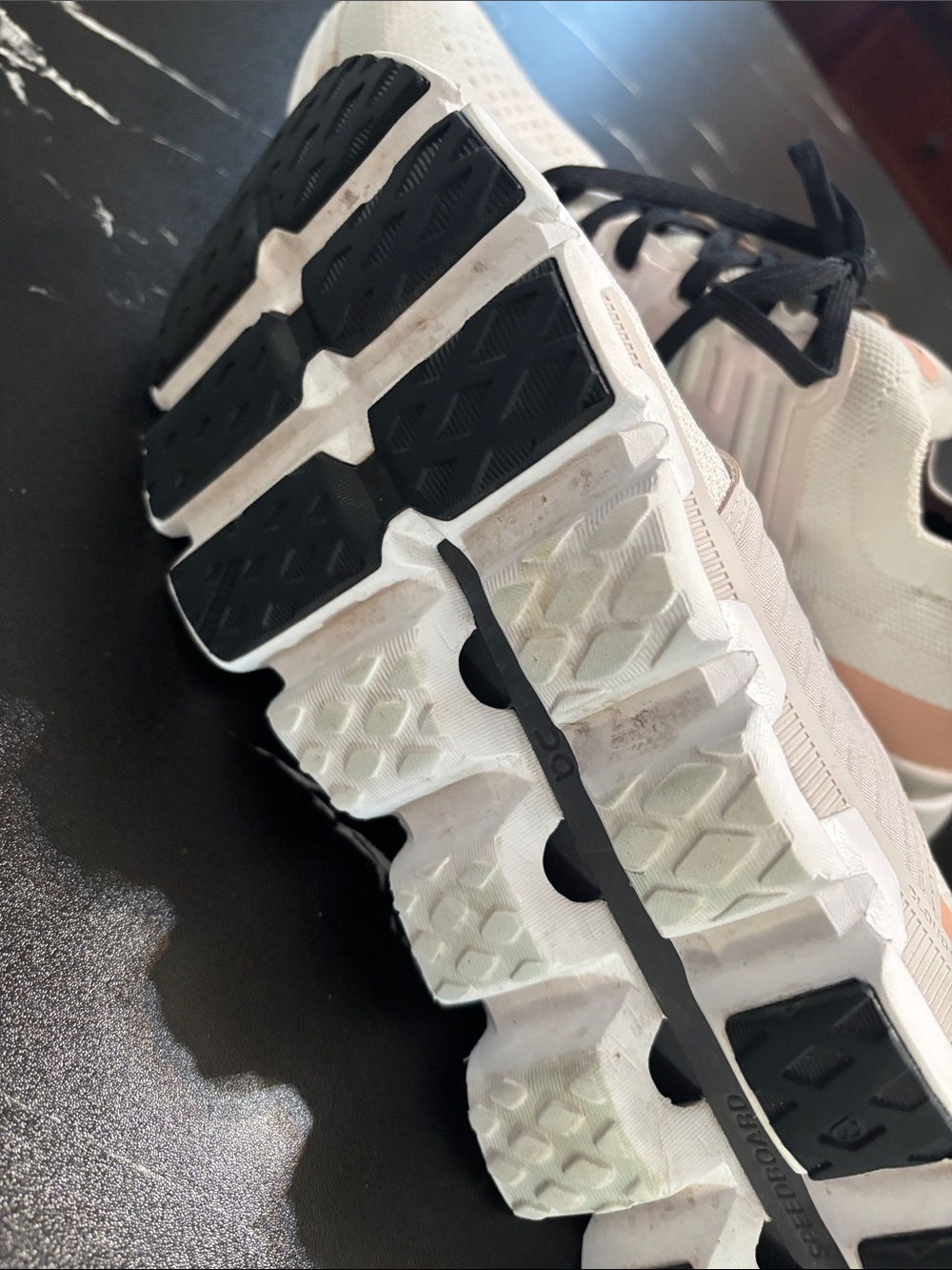 On Cloudswift 3 Light Pink and white Women's Athletic Running Shoes - Picture 7 of 9
